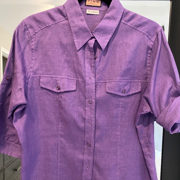 Purple Linen Shirt - Picture 1 of 4